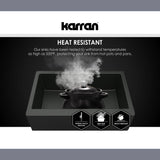 Karran 32" Undermount Quartz Composite Kitchen Sink, Black, QU-670-BL-PK1