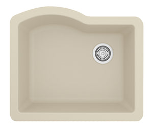 Alternate Image for Karran 24" Undermount Quartz Composite Kitchen Sink, Bisque, QU-671-BI