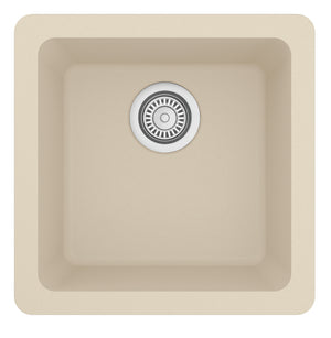 Alternate Image for Karran 17" Undermount Quartz Composite Kitchen Sink, Bisque, QU-690-BI