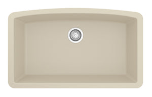 Alternate Image for Karran 33" Undermount Quartz Composite Kitchen Sink, Bisque, QU-712-BI