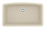 Karran 32" Undermount Quartz Composite Kitchen Sink, Bisque, QU-712-BI-PK1