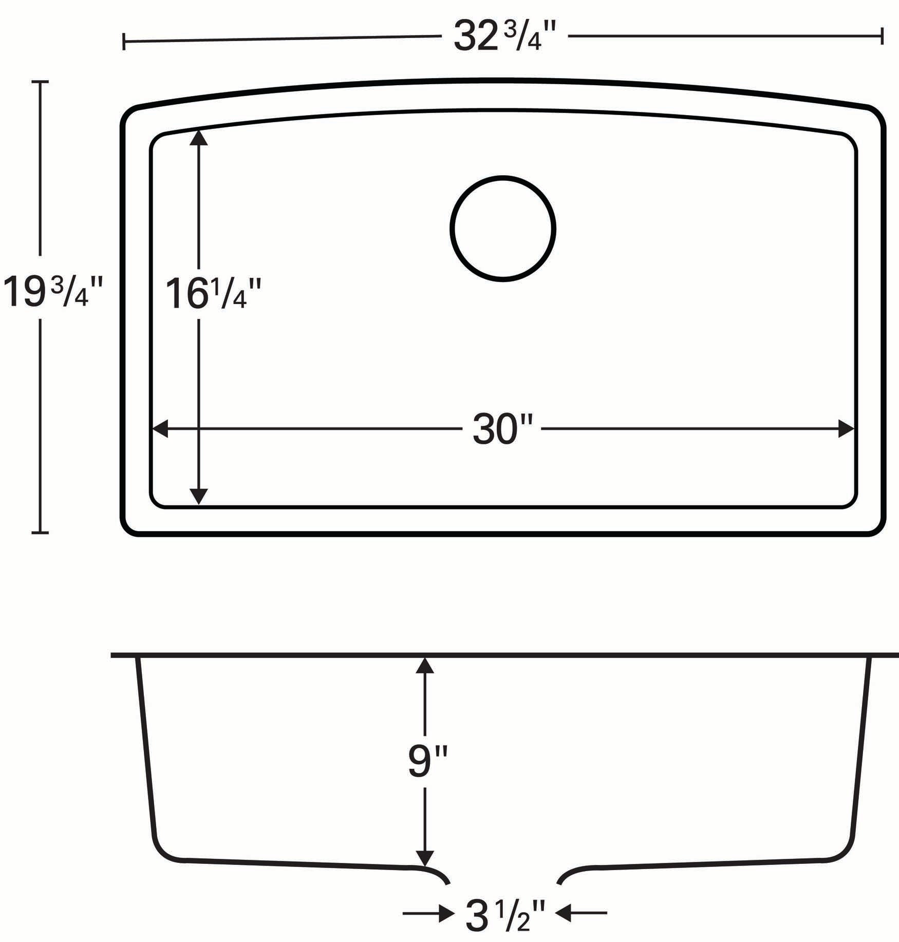 Karran 33" Undermount Quartz Composite Kitchen Sink, Brown, QU-712-BR