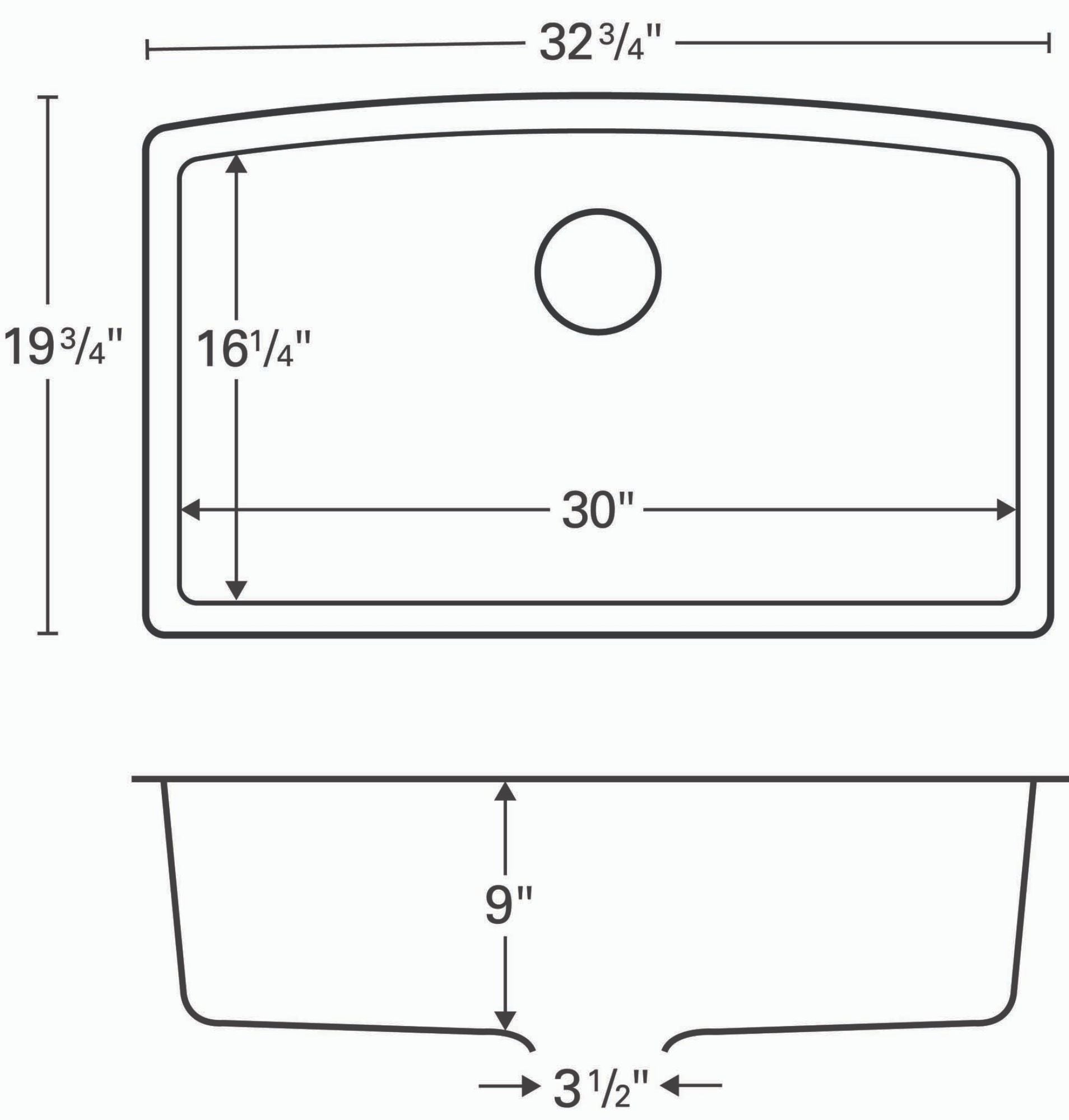 Karran 32" Undermount Quartz Composite Kitchen Sink, Concrete, QU-712-CN-PK1