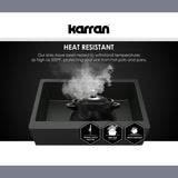 Karran 32" Undermount Quartz Composite Kitchen Sink, Black, QU-712-BL-PK1