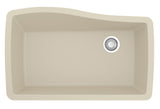 Karran 34" Undermount Quartz Composite Kitchen Sink with Accessories, Bisque, QU-722-BI-PK1