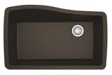 Karran 34" Undermount Quartz Composite Kitchen Sink with Accessories, Brown, QU-722-BR-PK1