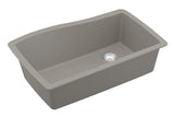 Karran 34" Undermount Quartz Composite Kitchen Sink, Concrete, QU-722-CN