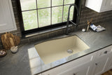 Karran 34" Undermount Quartz Composite Kitchen Sink with Accessories, Bisque, QU-722-BI-PK1