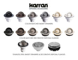 Karran 32" Undermount Quartz Composite Kitchen Sink, 50/50 Double Bowl, White, QU-810-WH