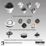 Karran 32" Undermount Quartz Composite Kitchen Sink, Black, QU-812-BL