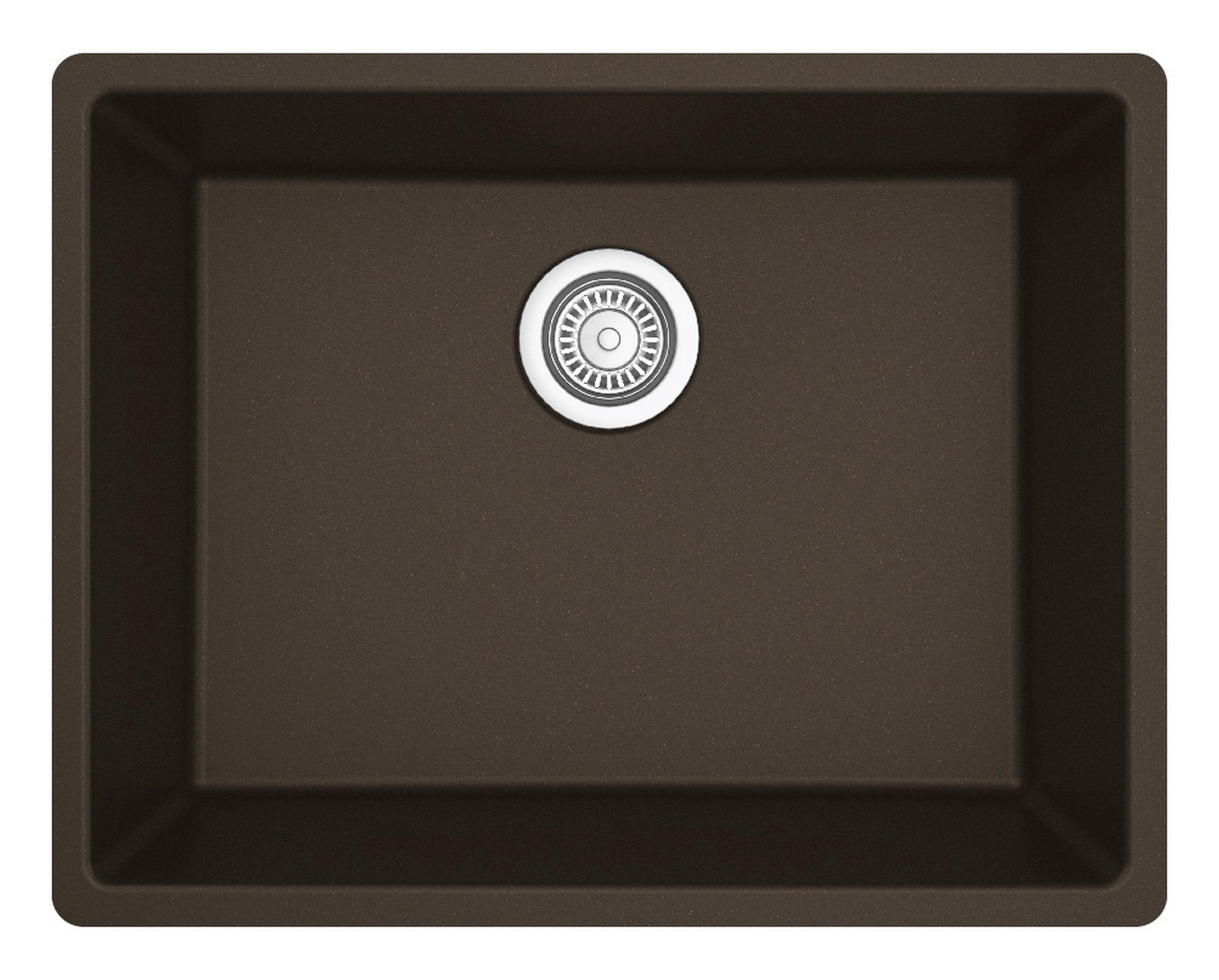 Karran 24" Undermount Quartz Composite Kitchen Sink with Accessories, Brown, QU-820-BR-PK1