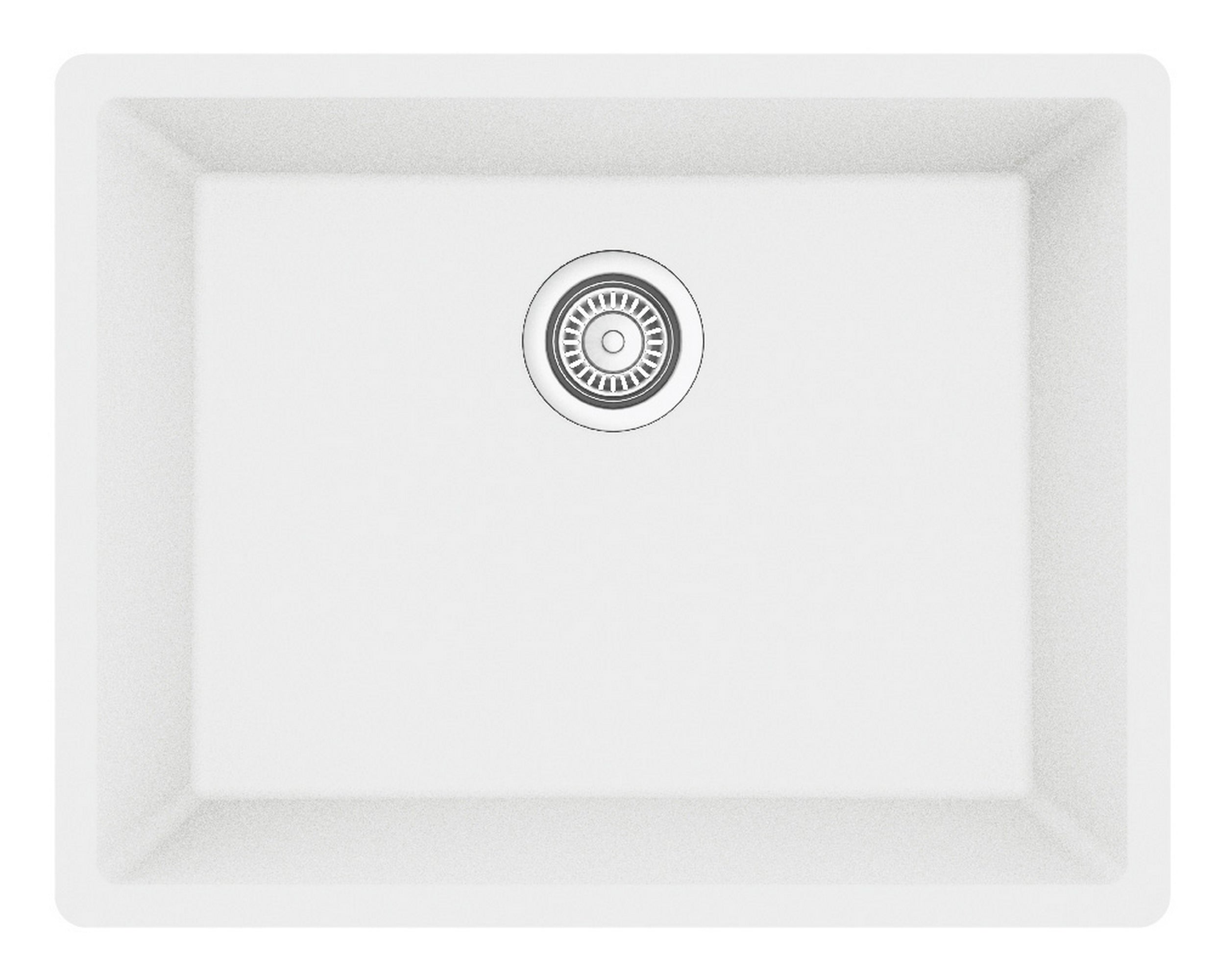 Karran 24" Undermount Quartz Composite Kitchen Sink with Accessories, White, QU-820-WH-PK1