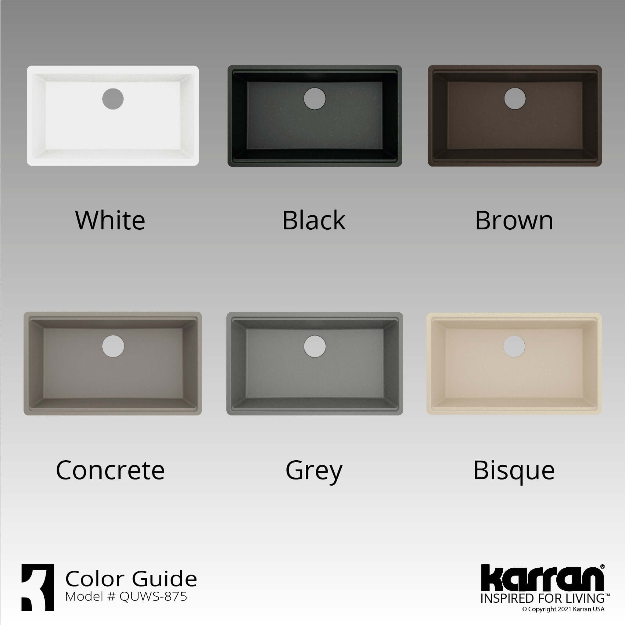 Karran 33" Undermount Quartz Composite Workstation Kitchen Sink with Accessories, White, QUWS-875-WH