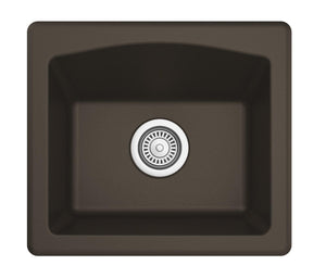 Alternate Image for Karran 18" Quartz Bar/Prep Sink, Brown, QX-680-BR