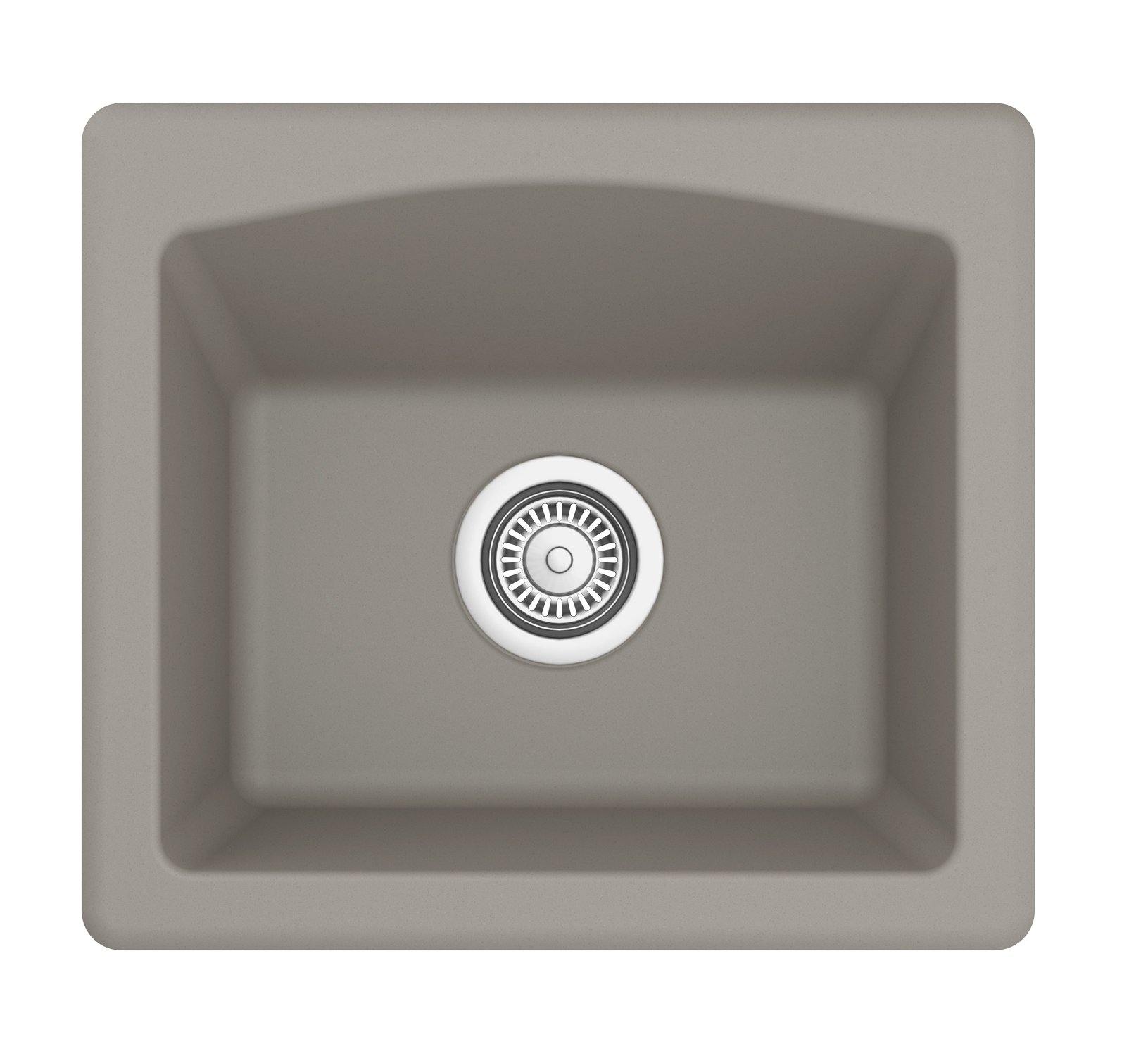 Karran 18" Quartz Bar/Prep Sink, Concrete, QX-680-CN