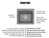 Karran 18" Quartz Bar/Prep Sink, Grey, QX-680-GR