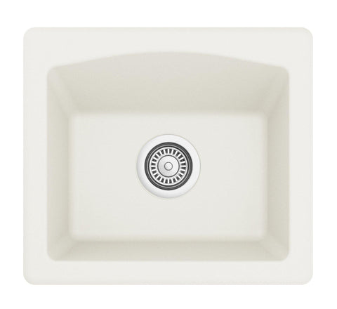 Karran 18" Quartz Bar/Prep Sink, White, QX-680-WH