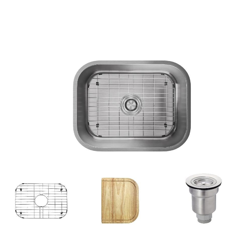 Rene 23" Stainless Steel Kitchen Sink, 18 Gauge, R1-1018-18 - The Sink Boutique