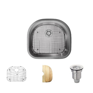 Alternate Image for Rene 24" Stainless Steel Kitchen Sink, 18 Gauge, R1-1020-18