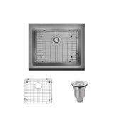 Rene 24" Stainless Steel Farmhouse Sink, 16 Gauge, R1-3004-16 - The Sink Boutique