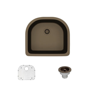 Alternate Image for Rene 25" Composite Granite Kitchen Sink, Umber, R3-1005-UMB-ST-CGS