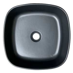 Alternate Image for Nantucket Sinks Regatta 15.75" x 15.75" Square Fireclay Bathroom Vessel Sink with Accessories, Matte Black, RC4033MB
