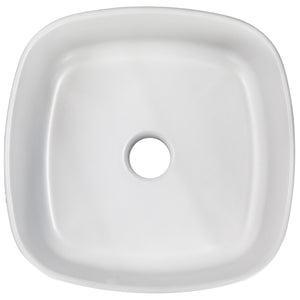Alternate Image for Nantucket Sinks Regatta 15.75" x 15.75" Square Fireclay Bathroom Vessel Sink with Accessories, Matte White, RC4033MW