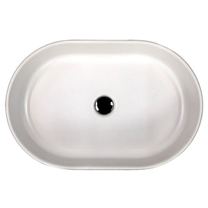 Alternate Image for Nantucket Sinks Regatta 23.75" x 15.75" Oval Fireclay Bathroom Vessel Sink with Accessories, Matte White, RC5022MW
