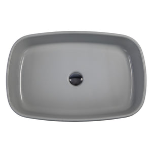 Alternate Image for Nantucket Sinks Regatta 24" x 15.75" Rectangular Fireclay Bathroom Vessel Sink with Accessories, Matte Concrete, RC6044C