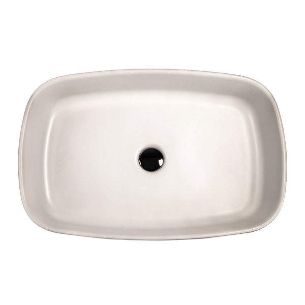 Nantucket Sinks Regatta 24" x 15.75" Rectangular Drop In/Topmount Fireclay Bathroom Sink with Accessories, Matte White, RC6044MW