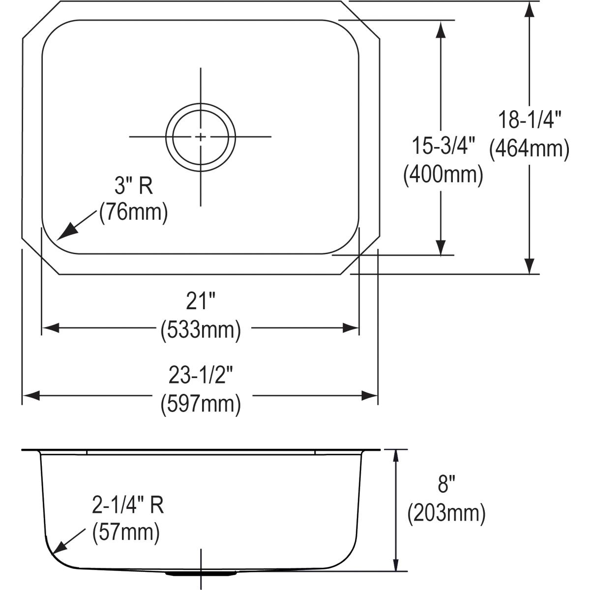 Elkay Dayton 24" Stainless Steel Kitchen Sink, Soft Satin, DCFU2115 - The Sink Boutique