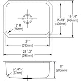 Elkay Dayton 24" Stainless Steel Kitchen Sink, Soft Satin, DCFU2115 - The Sink Boutique