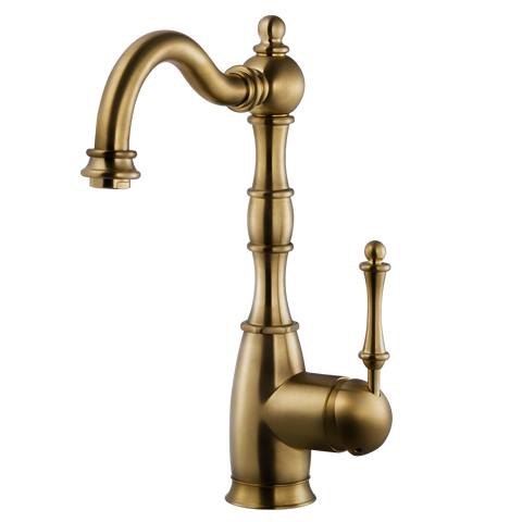 Houzer Regal Solid Brass Bar Faucet Antique Brass, REGBA-160-AB