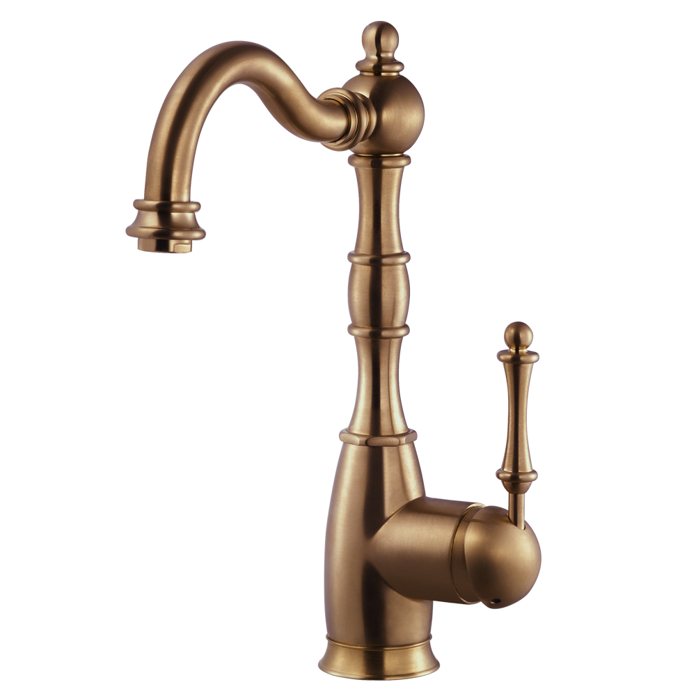 Houzer Regal Solid Brass Bar Faucet Antique Copper, REGBA-160-AC
