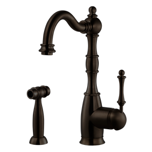 Alternate Image for Houzer Regal Solid Brass Kitchen Faucet with Sidespray Oil Rubbed Bronze, REGSS-181-OB