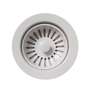 Alternate Image for Whitehaus 3 1/2" Basket Strainer for Deep Fireclay Sinks, RNW50L-WH
