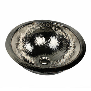 Alternate Image for Nantucket Sinks Brightwork Home 13" Nickel Plated Brass Bathroom Sink, Silver, RON-OF