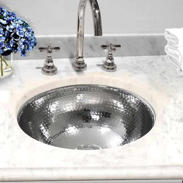 Nantucket Sinks Brightwork Home 13" Stainless Steel Bathroom Sink, ROS-OF