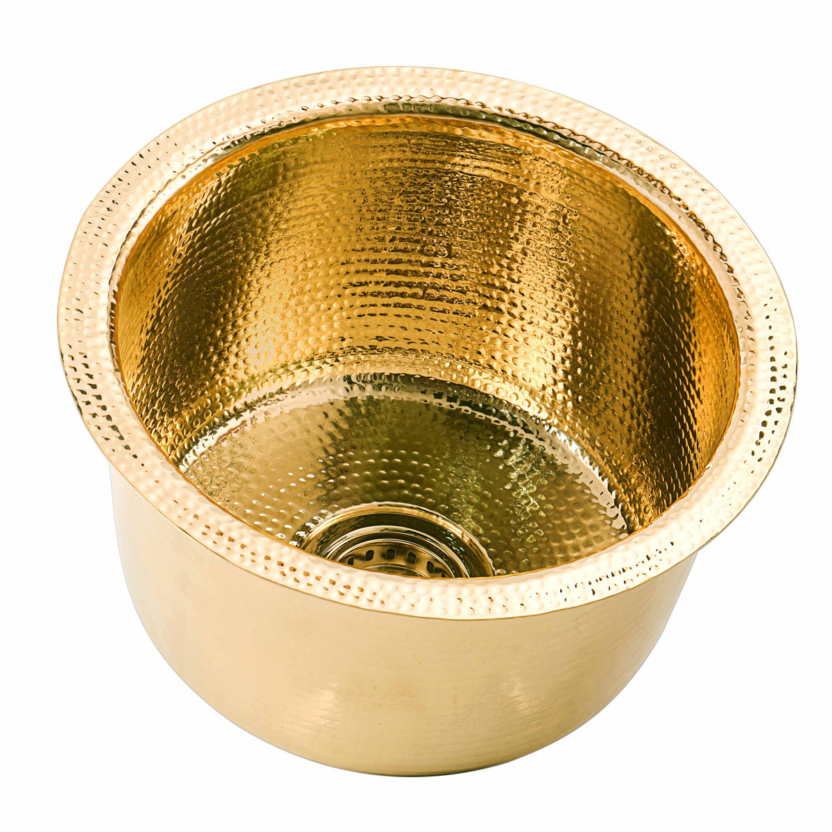 Nantucket Sinks Brightwork Home 15" Round Brass Bar/Kitchen Sink, RS15-UB