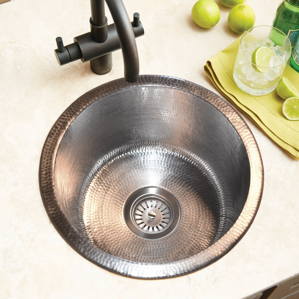 Native Trails Redondo Chico 15" Nickel Bar/Prep Sink, Brushed Nickel, CPS560