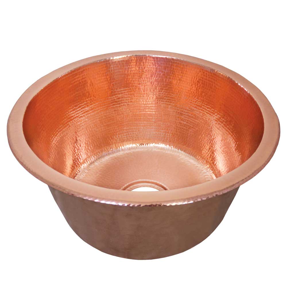 Native Trails Redondo Grande 18" Copper Bar/Prep Sink, Polished Copper, CPS451