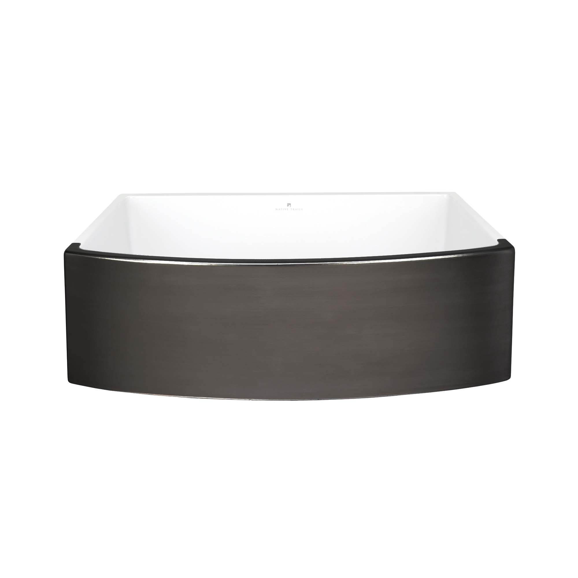 Native Trails Rendezvous 33" Fireclay Farmhouse Sink, Gunmetal, PMK3320-M