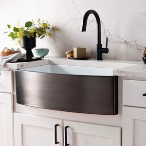 Alternate Image for Native Trails Rendezvous 33" Fireclay Farmhouse Sink, Gunmetal, PMK3320-M