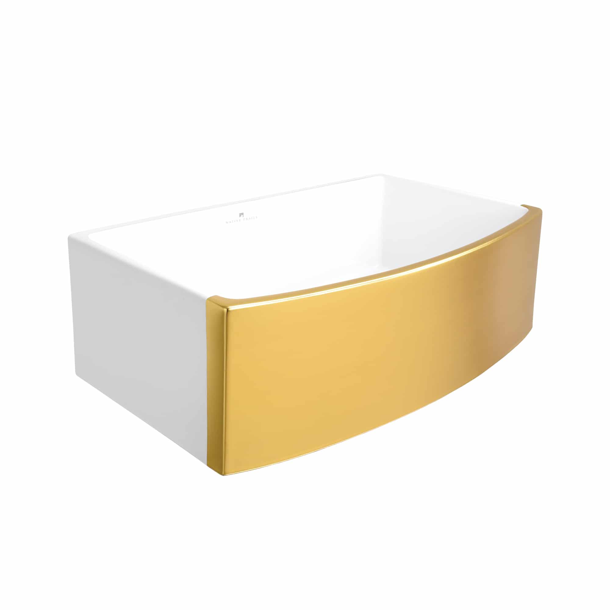 Native Trails Rendezvous 33" Fireclay Farmhouse Sink, Matte Gold, PMK3320-G