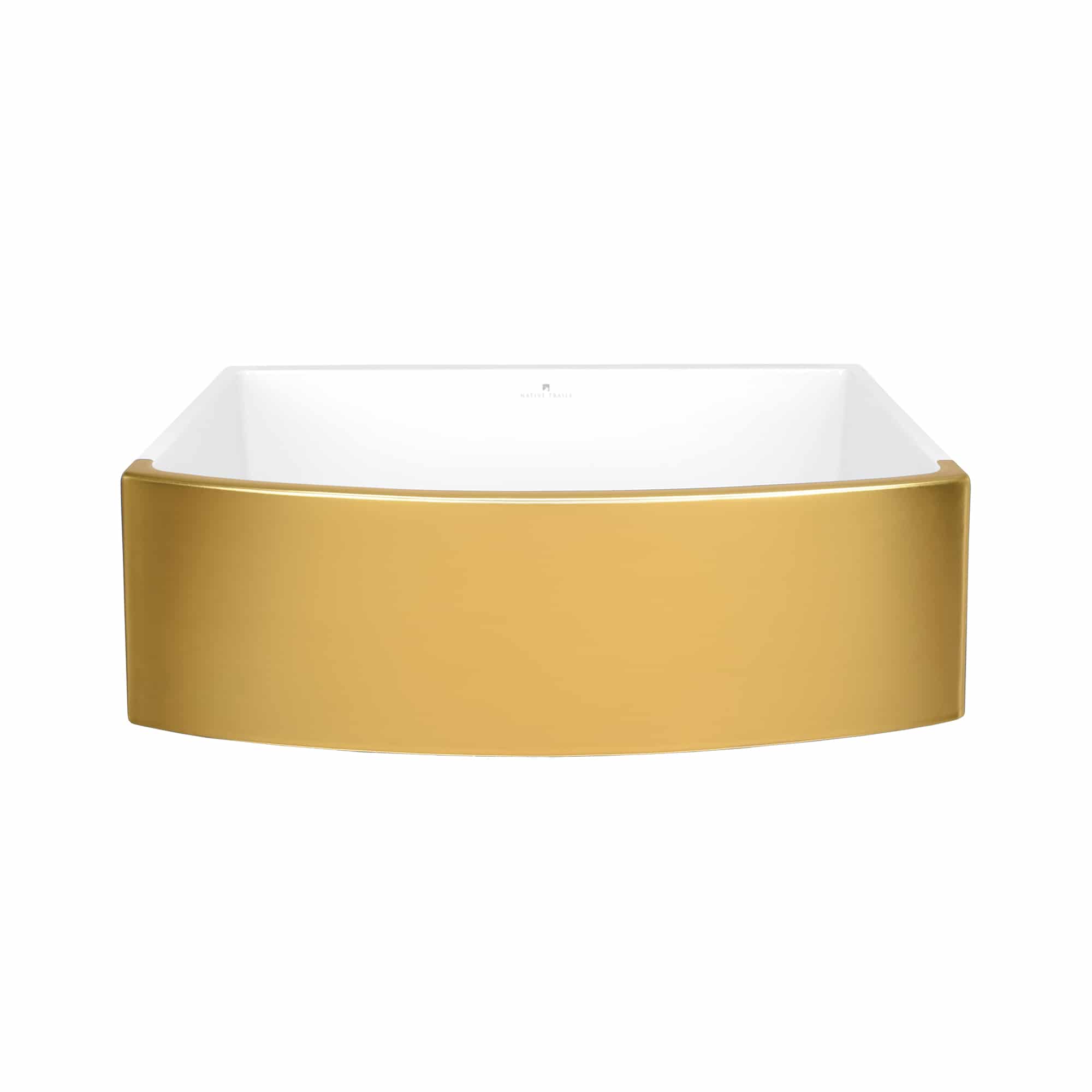 Native Trails Rendezvous 33" Fireclay Farmhouse Sink, Matte Gold, PMK3320-G