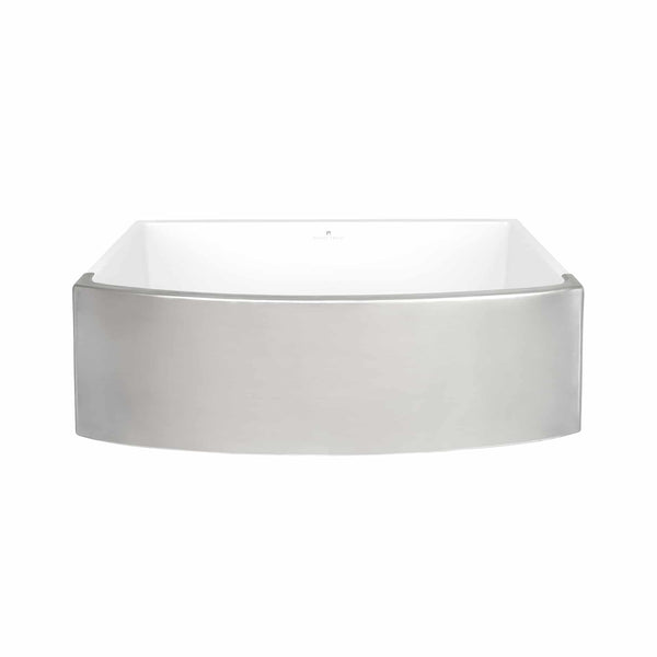 Native Trails Rendezvous 33 Fireclay Farmhouse Sink Silver Pmk3320