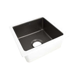 Native Trails Reveler 16" Square Fireclay Bar/Prep Sink, Gunmetal, PMB1515-M