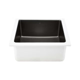 Native Trails Reveler 16" Square Fireclay Bar/Prep Sink, Gunmetal, PMB1515-M