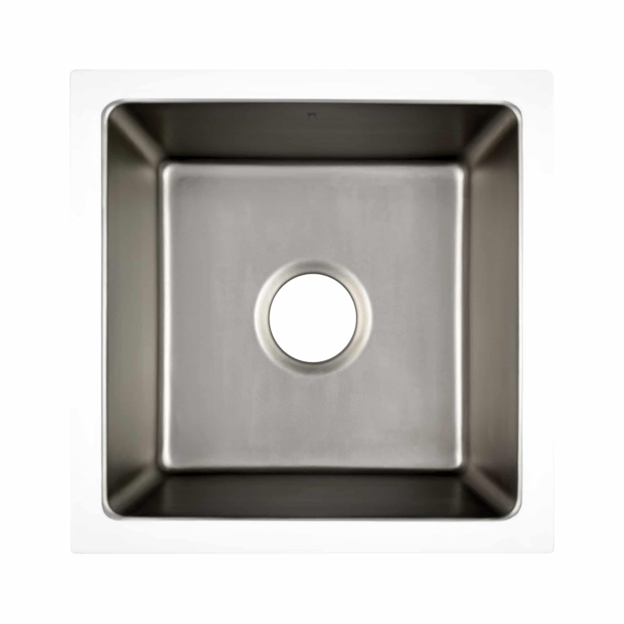 Native Trails Reveler 16" Square Fireclay Bar/Prep Sink, Platinum, PMB1515-P