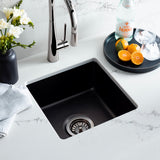 Native Trails Reveler 16" Square Fireclay Bar/Prep Sink, Gunmetal, PMB1515-M